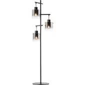 Brilliant , lampadaire sur pied, 3 lumières, Simonis, noir, IP20, culot E27, 52 watts, pour ampoule standard