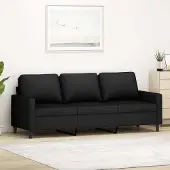 Prolenta Maison Exclusive - Canapé 3 places noir 180 cm velours