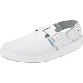 ABEBA Chaussure professionnelle blanche Gr.41 cuir lisse, talon/courroie de cou-de-pied (OB, 41)
