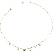 GUESS Jaipur Splendor 16-18" Crystals & 4G Necklace, (Acier inoxydable, Verre)