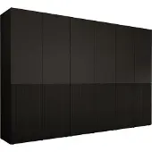 3Xeliving Armoire, noir graphite, 3 x 100 x 200 x 51 cm