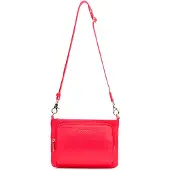 Mandarina Duck Mellow Leather Flat Squared Shoulder Bag Rouge