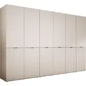 3Xeliving Armoire, beige sable, 3 x 100 x 200 x 51 cm