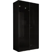 3Xeliving Armoire, noir graphite, 100 x 200 x 51 cm