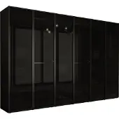 3Xeliving Armoire, noir graphite, 3 x 100 x 200 x 51 cm