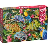 TIMARO Puzzle 2000 pièces Amazing Chameleons 50101 Cherry Pazzi