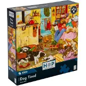 The House of Puzzles Puzzle Chien fatigué 1000 pièces jeu de puzzle