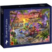 Bluebird Puzzle Puzzle Bluebird Hippie Beach, 1000 pièces, motif de plage coloré