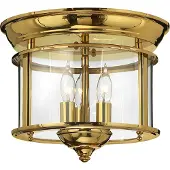 HINKLEY Plafonnier Gentry en laiton poli, 3xE14x40W, métal, dimensions : 24x29x29 cm, IP20,