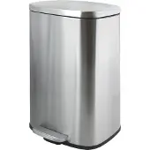 Spirella Poubelle 30 litres en inox avec abaissement automatique et seau intérieur "Akira" Cuisine Poubelle Softclose argentée mate