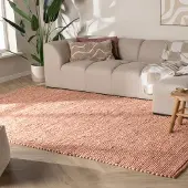NATURL. Tapis en laine - Feline Terracotta | 160x230cm | Rectangulaire | Tissage plat