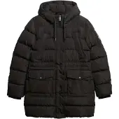 Superdry Everest Mid Length Puffer Jacket Noir M Femme