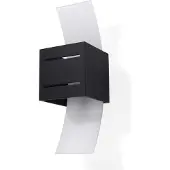 Sollux Applique LORETO noir 1xG9 8W aluminium/verre 30x12x10cm