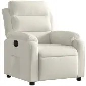 vidaXL Fauteuil relax crème velours
