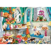 Castor Puzzle 100 pièces Crazy pet bath 111251
