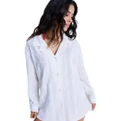 Roxy Sunset Back Long Sleeve Dress Blanc M Femme
