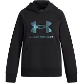 Under Armour Rival Fleece Shimmer Hoodie Noir 10-12 Years Fille