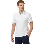 BOSS T-Shirt 'Paddy' bleu nuit / gris / blanc