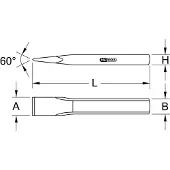 Ks Tools 162.0199 ciseaux à maçonner Ciseau à maçonner