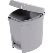Eda Plastiques Poubelle Sdb Eda Gris Béton 6l Design Béton, Compacte Et Hygiénique - Eda