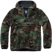 Brandit Veste en polaire marron / noisette / vert foncé / noir