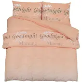 vidaXL Ensemble de literie rose 155x220 cm coton