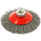 GEKO Bol à brosse métallique à disque - fil tressé 100mm 01537