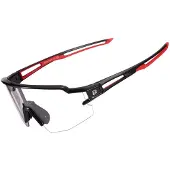 RockBros Unisexe, Lunettes de sport, Photochromique UV400 (Noir, Red, UV400), Rouge, Noir