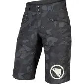 Endura Short SingleTrack II E8102 - hommes, ample, sans doublure, noir camouflage - Taille XL
