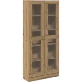 vidaXL Highboard Chêne Artisan 82,5x30,5x185 cm Matériau dérivé du bois