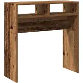 vidaXL Table console vieux bois 78x30x80 cm bois d'ingénierie