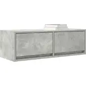vidaXL Armoire TV gris béton 80x31x25,5 cm Bois composite