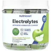 Nutricost Électrolytes, Complexe d'Hydratation Avancé, Pomme Verte