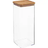 5 Five Boîte carrée Eske 2L avec couvercle en bambou