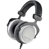 Beyerdynamic Casque audio filaire DT 880 PRO avec arceau, noir et argent.