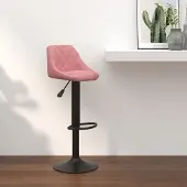 Prolenta Maison Exclusive - Tabouret de bar en velours rose