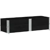 vidaXL Jardinière noir 150x50 cm bois massif de pin