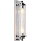 Light Prestige Applique murale Lorenzo argentée et transparente, 2xE14x40W, verre, dimensions : 42x8x8 cm, IP20,