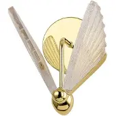 Light Prestige Applique murale LED Mariposa dorée et transparente 10 W, nuances de blanc, 1040 lm, verre, dimensions : 22 x 18 x 24 cm, IP20,