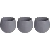 Usorteret set 3 pots réserve d'eau 13 cm anthracite (16.50 x 14.50 cm)