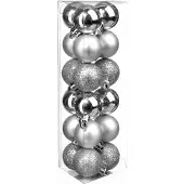 LIGHTS Boule de Noël 30mm x 18 Argent (18x)