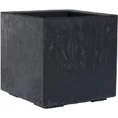 Siena Garden Pflanzkasten FARO STONE schwarz Betonoptik, 40 x 40 cm Kunststoff (40 x 40 x 40 cm)