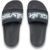 Quiksilver - Sandales pour enfants, modèle Rivi Wordmark Slide II, couleur noire, taille 3 5 (37)