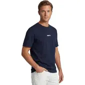 BOSS T-Shirt 'Chup' bleu marine / orange clair / blanc
