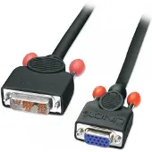 Lindy 3m DVI-A-/VGA VGA (D-Sub) Noir