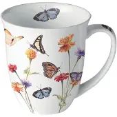 Ambiente Tasse En Porcelaine Fine Jardin Des Papillons