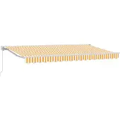 vidaXL Cadre d'auvent jaune et blanc 350 x 200 cm