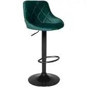 Happy Garden Tabouret de bar en velours vert ROBIN