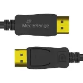 MediaRange Câble DisplayPort, ver. 2.1, 40 Gbps, 2.0m, sw (2 m), Câble vidéo, Noir