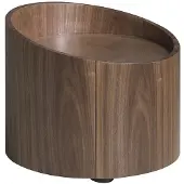 Angel Cerdá Table De Chevet Ronde En Noyer